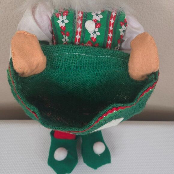 Vintage 80s Annalee Santa Claus Gift Bag Figure 20" Christmas - Picture 6 of 7